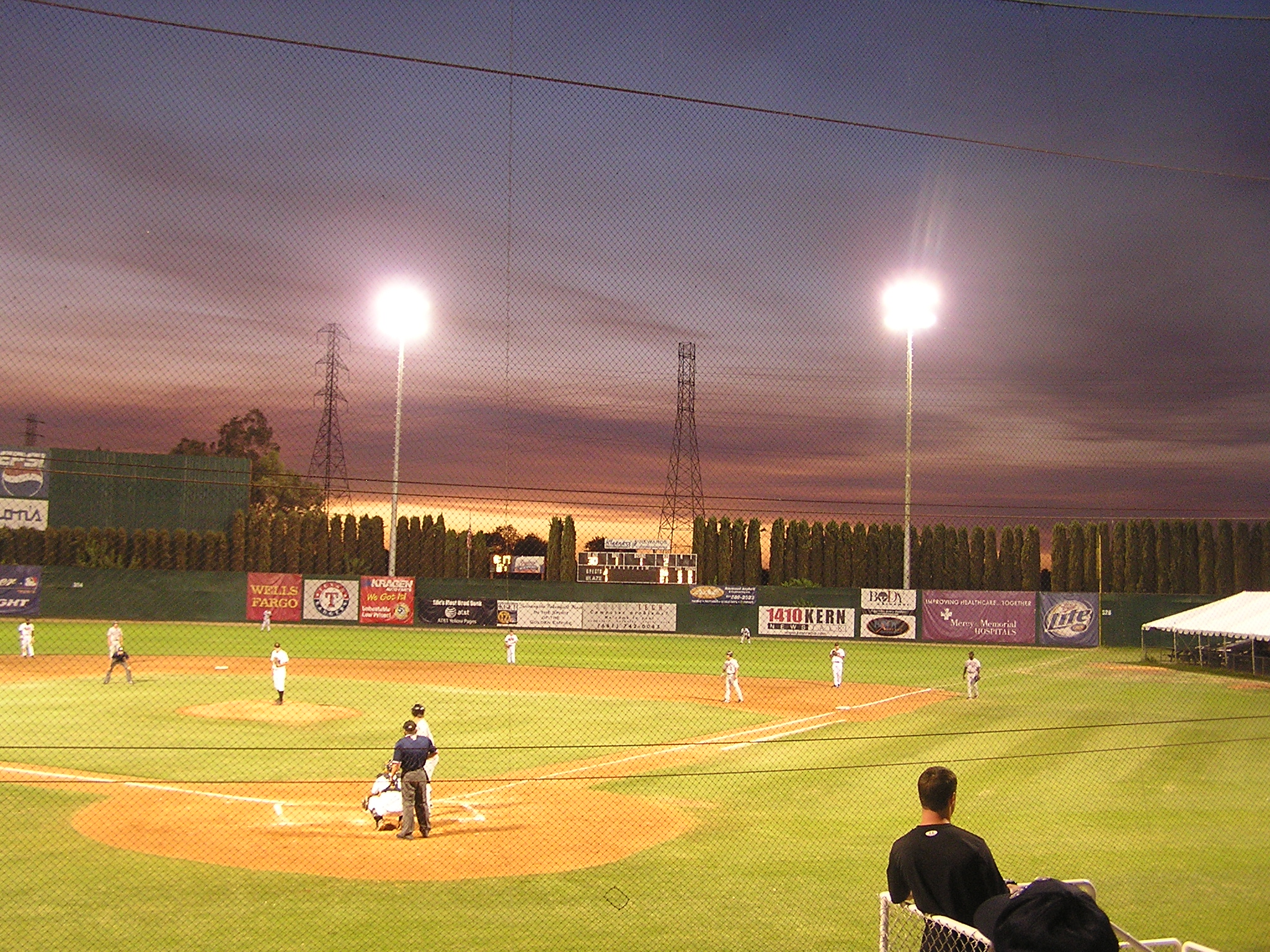 Sunset at Sam Lynn Ballpark - Bakersfield